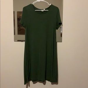 Forest green T-shirt dress